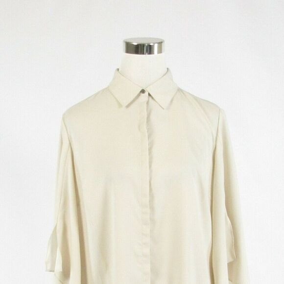 H By Halston light beige blouse S - Picture 2 of 8